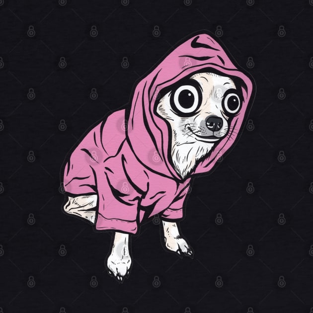 Pink Chihuahua Hoodie by turddemon